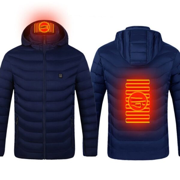 New Heated Jacket Coat USB Electric Jacket Cotton Coat Heater Thermal Clothing Heating Vest Men's Clothes Winter - Image 3